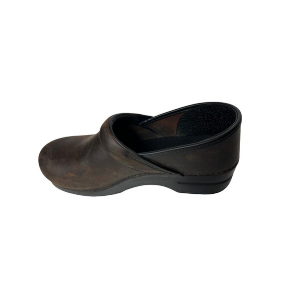 Dansko Professional Antique Brown/Black Leather Clogs Size 40 Brown 206-780202 - Picture 11 of 13